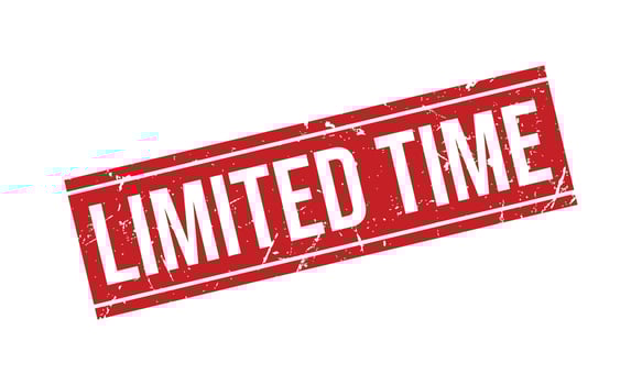 Limited Time Rubber Stamp Seal Vector