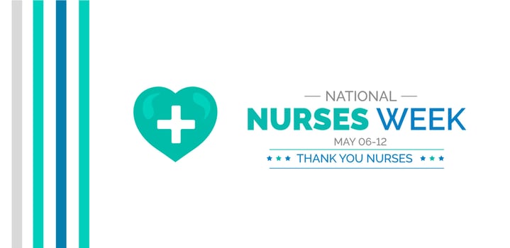 National Nurses Week background or banner design template celebrated in may vector