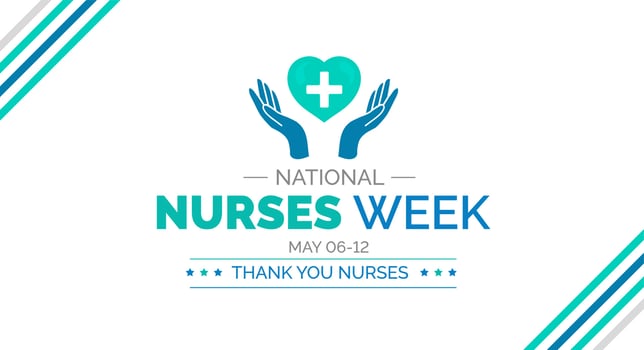 National Nurses Week background or banner design template celebrated in may vector