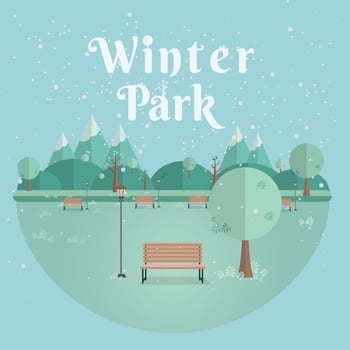 Public Park in The City vector