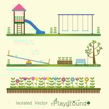 Playground icon isolate set Vector illustration.