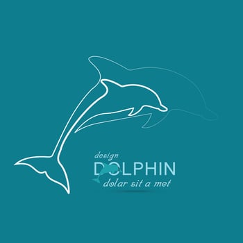 Dolphin icon design element vector