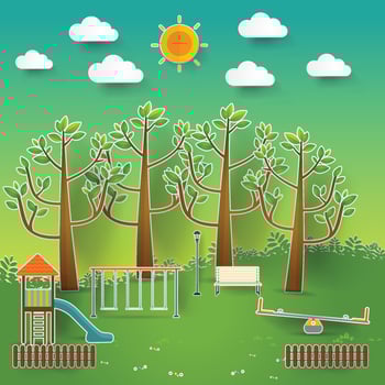 Kids playground. Vector illustration.