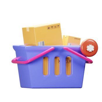 3D Full Basket Icon png