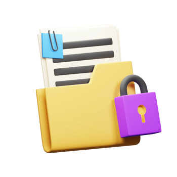 3D Lock Document png