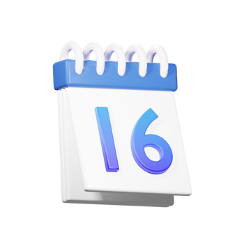 3D 16 Date Icon png