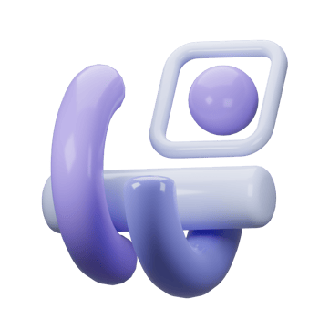 3D Memphis Abstract Ornament png
