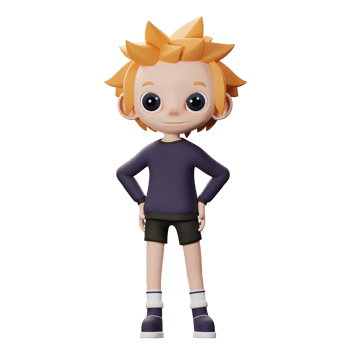3D Young Male Confident Icon png