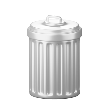 3D Trash Can Icon png