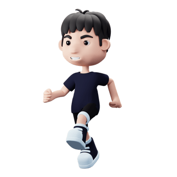 3D Young Man Character png