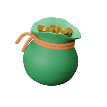 3D Money Bag Icon png