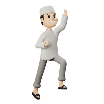 3D Muslim Character png