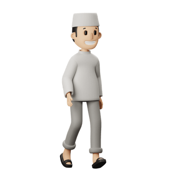 3D Muslim Character png