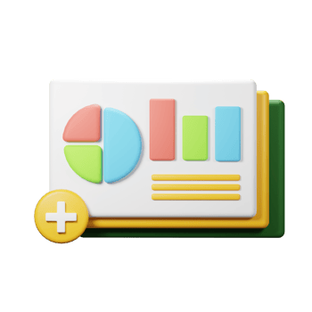 3D icon add slide Presentation png