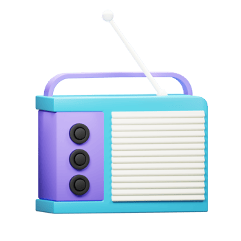 3D Radio Icon png
