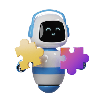 3D Blue Robot Characcter png