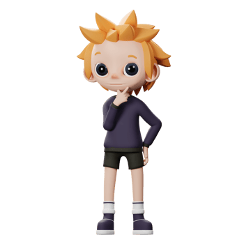 3D Male Thinking Icon png