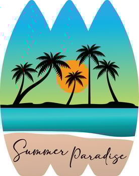 Summer Paradise T-shirt Design vector