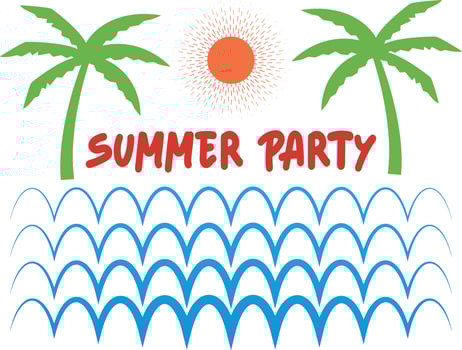 Summer Party T-shirt Design vector