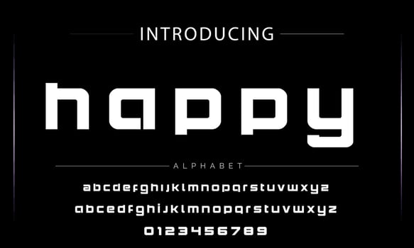 Sports minimal tech font letter set. Luxury vector typeface for company. Modern gaming fonts logo design.