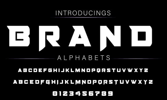 Sports minimal tech font letter set. Luxury vector typeface for company. Modern gaming fonts logo design.