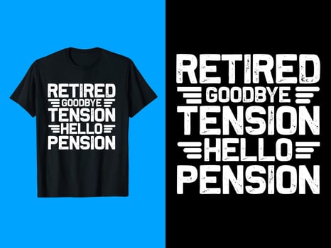 Retired Typography T-Shirt Design vector