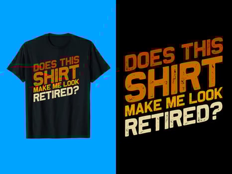 Retired Typography T-Shirt Design vector