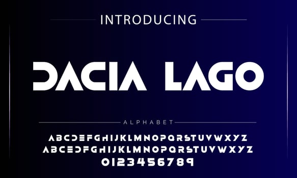 Sports minimal tech font letter set. Luxury vector typeface for company. Modern gaming fonts logo design.