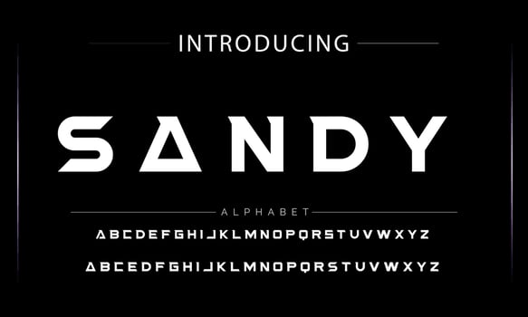 Sports minimal tech font letter set. Luxury vector typeface for company. Modern gaming fonts logo design.