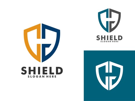 Letter CG shield logo, Security Logo Protection Symbol Vector Logo Design