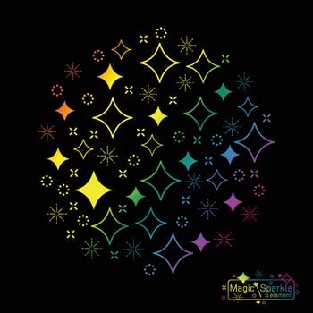 a magic sparkle Vector illustration