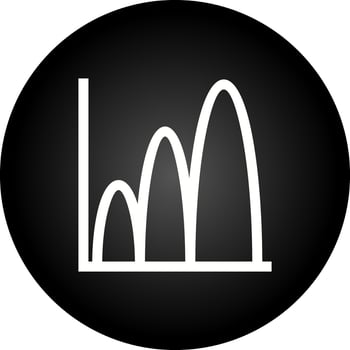 Bell Shaped Graph Vector Icon