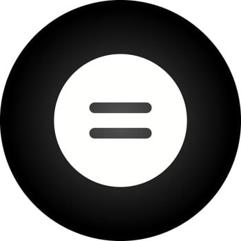 Equal to Symbol Vector Icon
