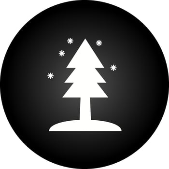 Tree in Snow Vector Icon