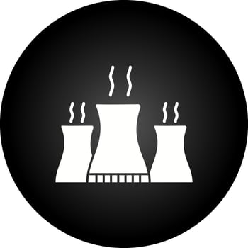 Nuclear Plant Vector Icon