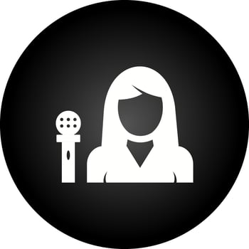 Female Anchor Vector Icon
