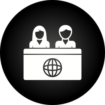 Anchors on News Desk Vector Icon