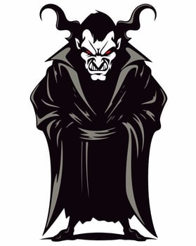 Demon in robes vector