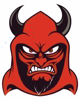 Red cartoon devil vector
