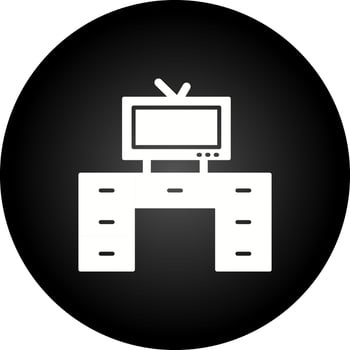 Television Set with Vector Icon