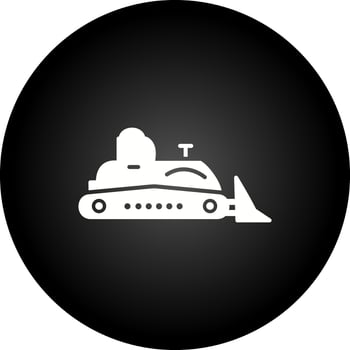 Bulldozer Vector Icon