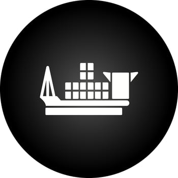 Cargo Ship Vector Icon