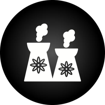 Nuclear Plant Vector Icon