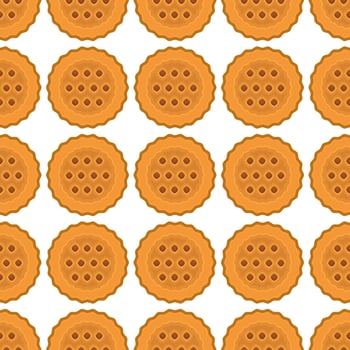 Pattern homemade cookie different taste in pastry biscuit vector