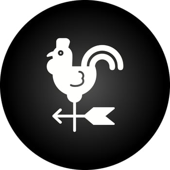 Wind Vane Vector Icon