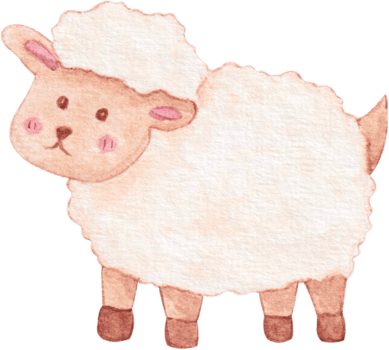 watercolor sheep animal farm png
