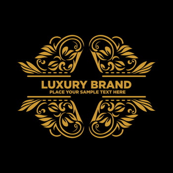 Luxury Brand Gold Floral Design Vector