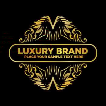 Luxury Brand Shiny Floral Design Vector