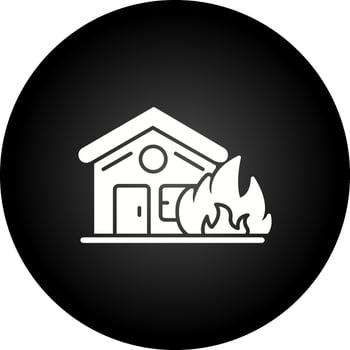House On Fire Vector Icon