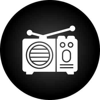 Radio Line Icon vector